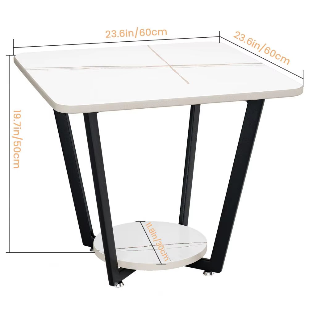 Outdoor Patio Bistro Furniture Coffee Table - for Gardens Outdoor Furniture, Backyard, Small Taverns and Balcony