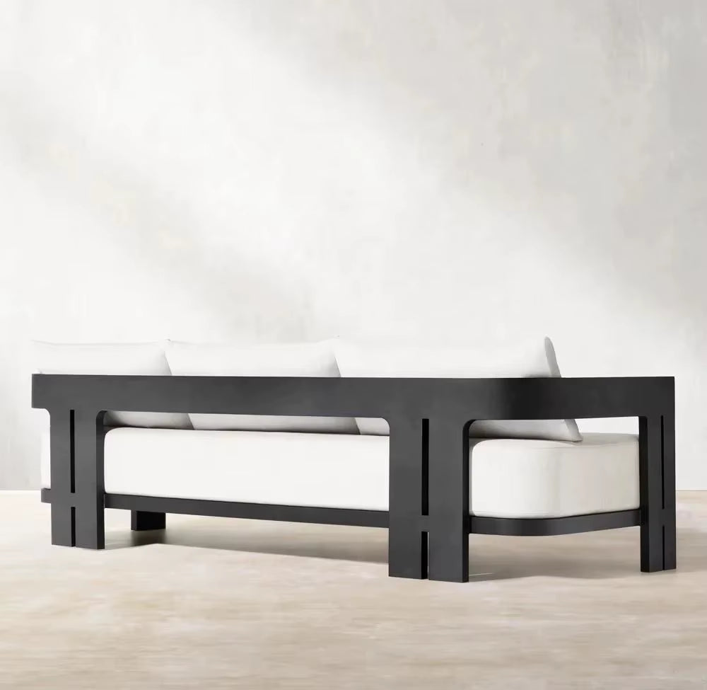 Modern Luxury Outdoor Aluminum Alloy Sofa Set Weather-Resistant Elegant Courtyard Villa Furniture