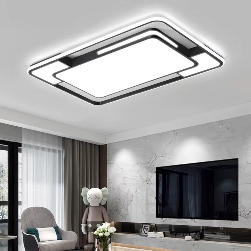 Remote Control Living Room Lights Square Creative LED Ceiling Lamp Bedroom Ceiling Pendant Lamp Indoor Home Dining Room Lighting