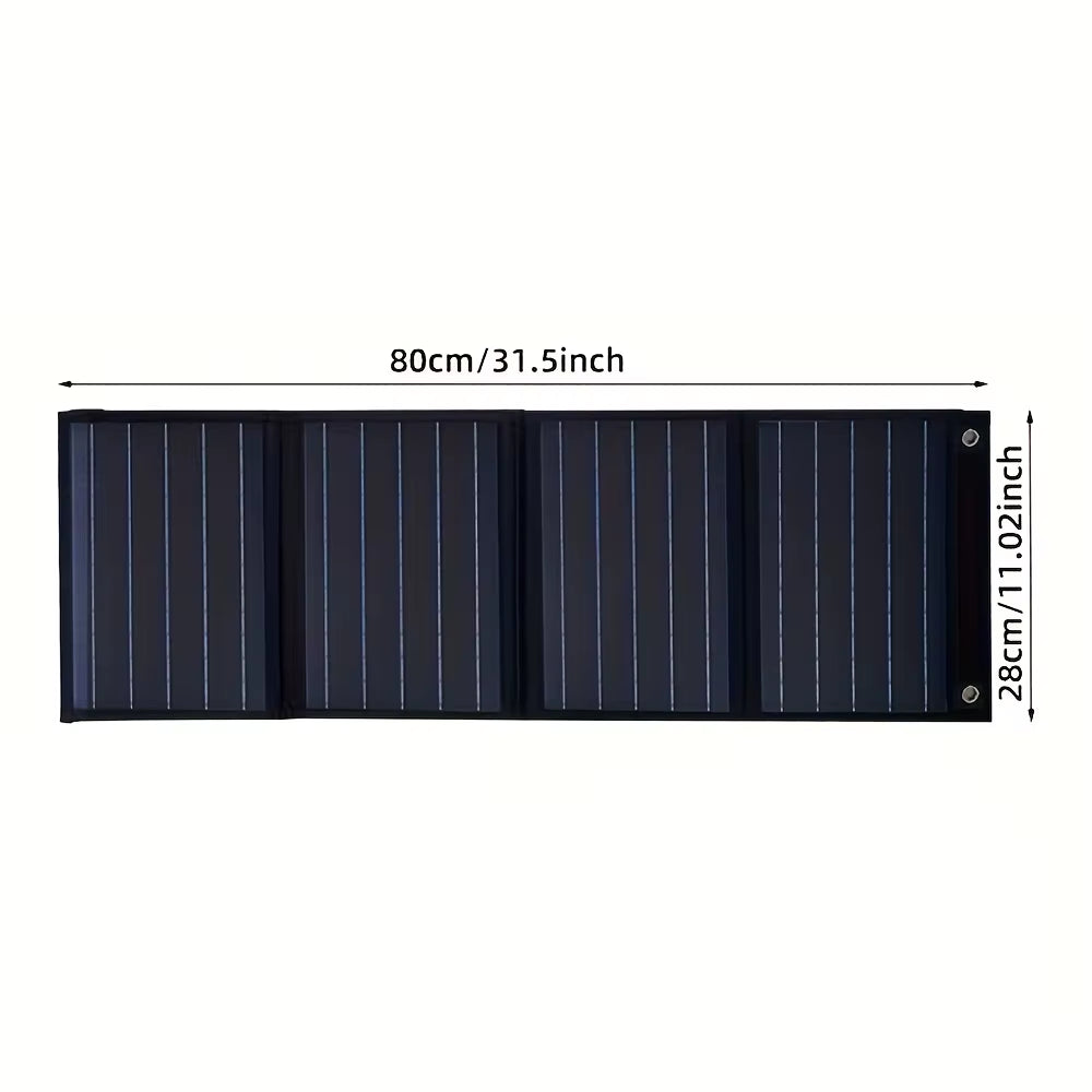 Solar Panel with USB 120W Outdoor Hiking and Camping Portable Battery Mobile Phone Charging Bank Charging Panel Waterproof