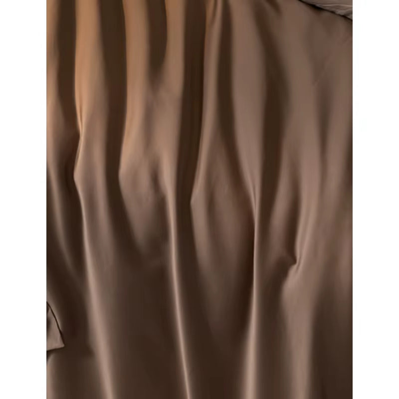 3Pcs Lyocell Bamboo Fiber Duvet Cover Set,Luxury Solid Summer Silky Cooling Bedding Set(No Sheet),Single Quilt Cover+Pillowcases