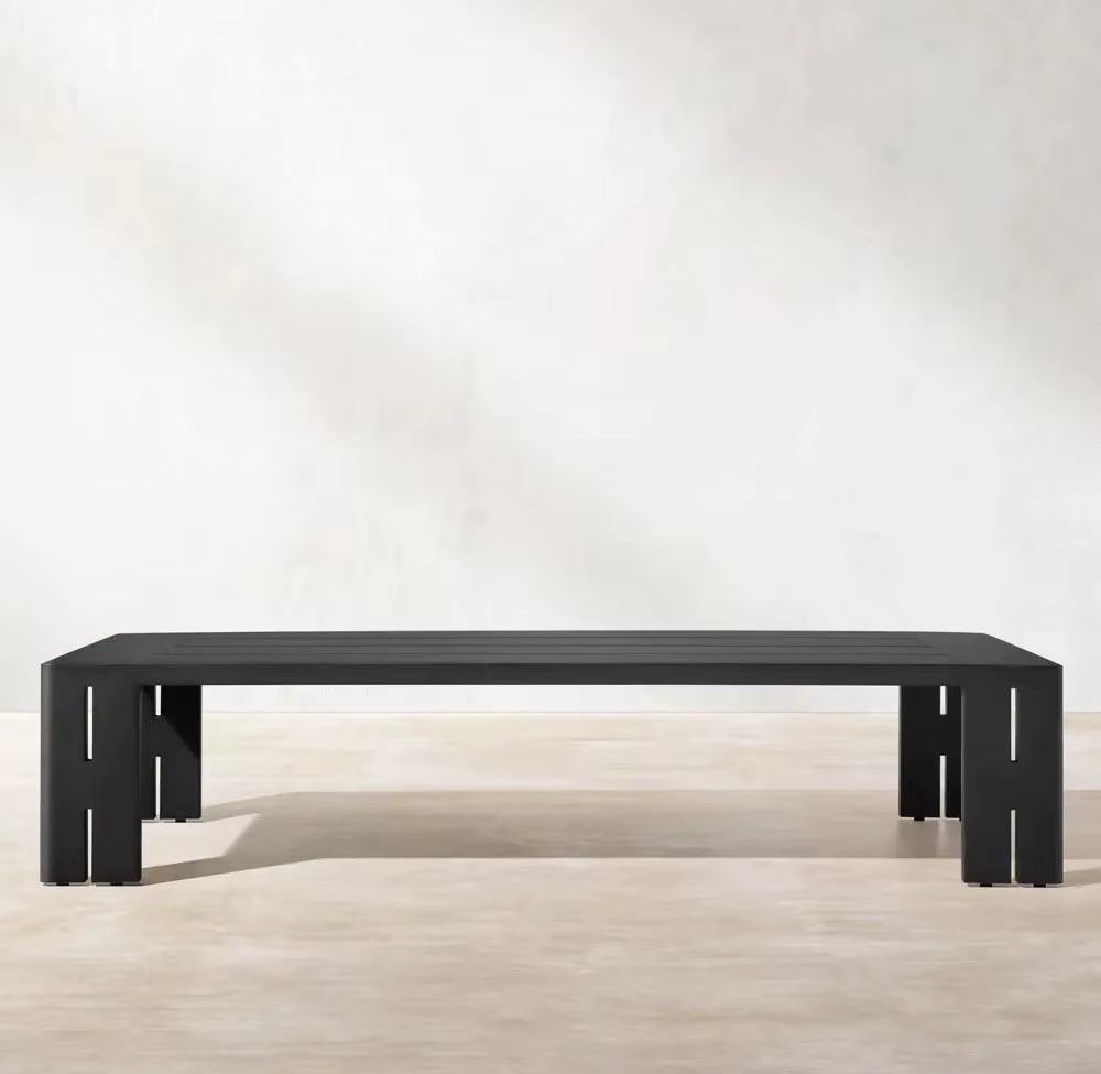 Modern Luxury Outdoor Aluminum Alloy Sofa Set Weather-Resistant Elegant Courtyard Villa Furniture