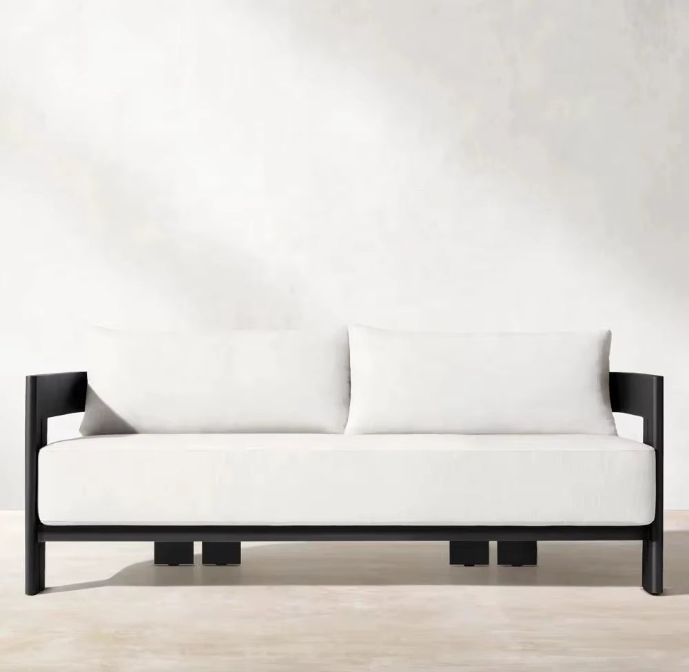 Modern Luxury Outdoor Aluminum Alloy Sofa Set Weather-Resistant Elegant Courtyard Villa Furniture