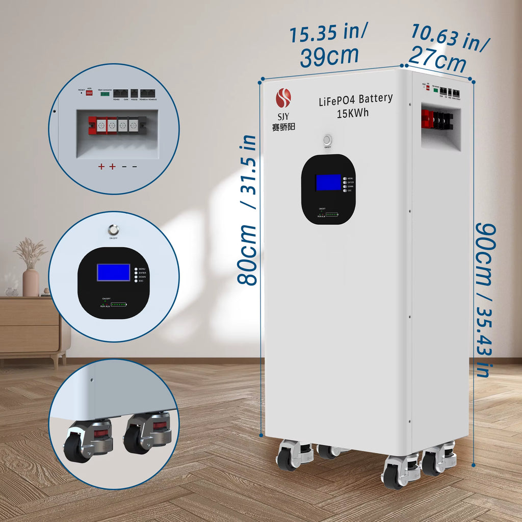 South Africa Warehouse 15Kwh Lifepo4 48V 51.2V 300Ah Lithium Battery Pack for 5Kw 10Kw 15Kw Solar Energy Storage Inverter System