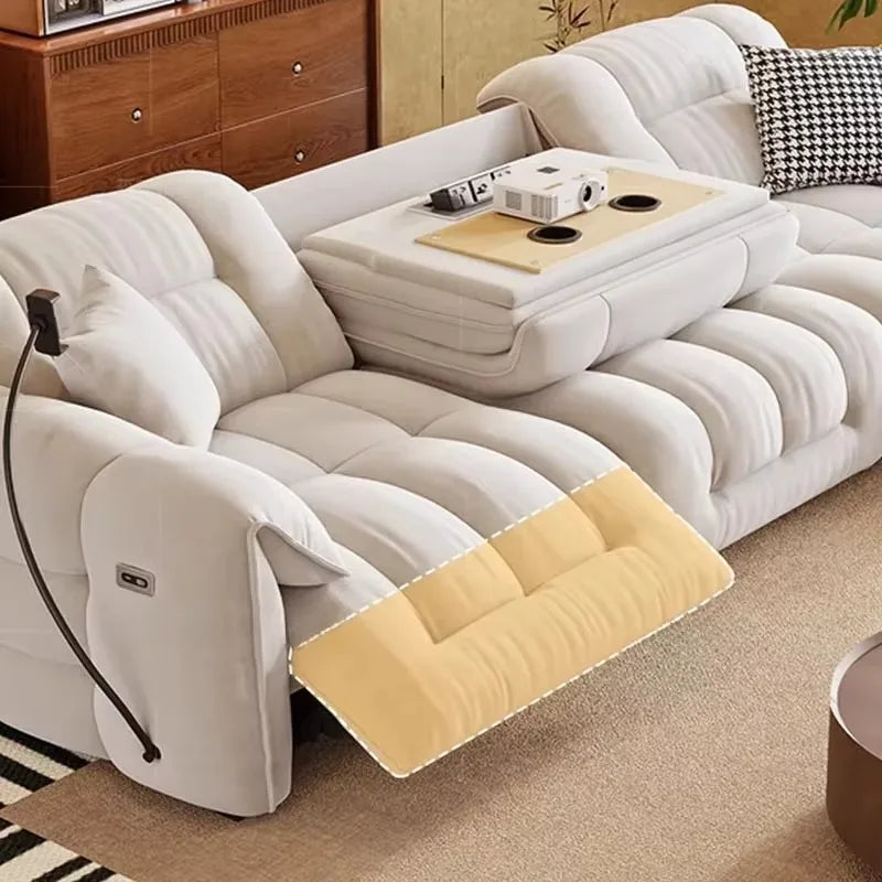 Italian Modern Luxury Loveseat Electric Recliner Sofa for Designer Apartments and Home Decor