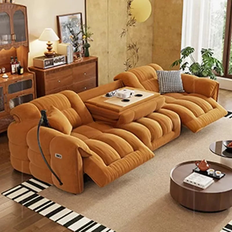 Italian Modern Luxury Loveseat Electric Recliner Sofa for Designer Apartments and Home Decor