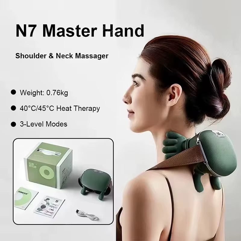 Original N7 Master Hand Shoulder Neck Massage Machine Trapezius Electric Cervical Neck Relax Massager Cervical Spine Massager