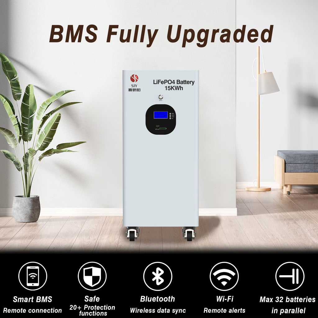 South Africa Warehouse 15Kwh Lifepo4 48V 51.2V 300Ah Lithium Battery Pack for 5Kw 10Kw 15Kw Solar Energy Storage Inverter System