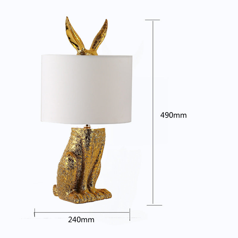 Elegant Rabbit Table Lamp for Bedroom and Living Room Bedside Illumination